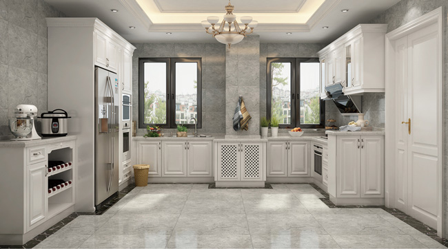 簡歐風格廚房裝修效果